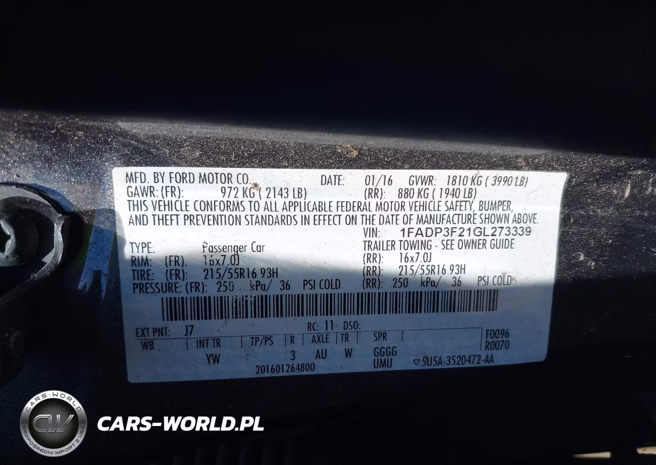 2016 Ford Focus Se VIN:1FADP3F21GL273339 - 9