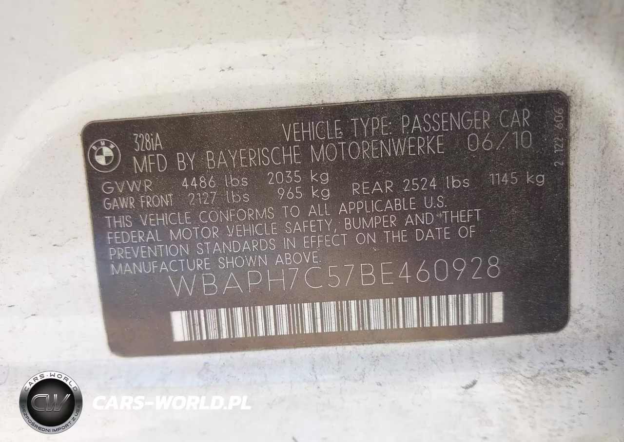 2011 BMW 328I VIN:WBAPH7C57BE460928 - 9