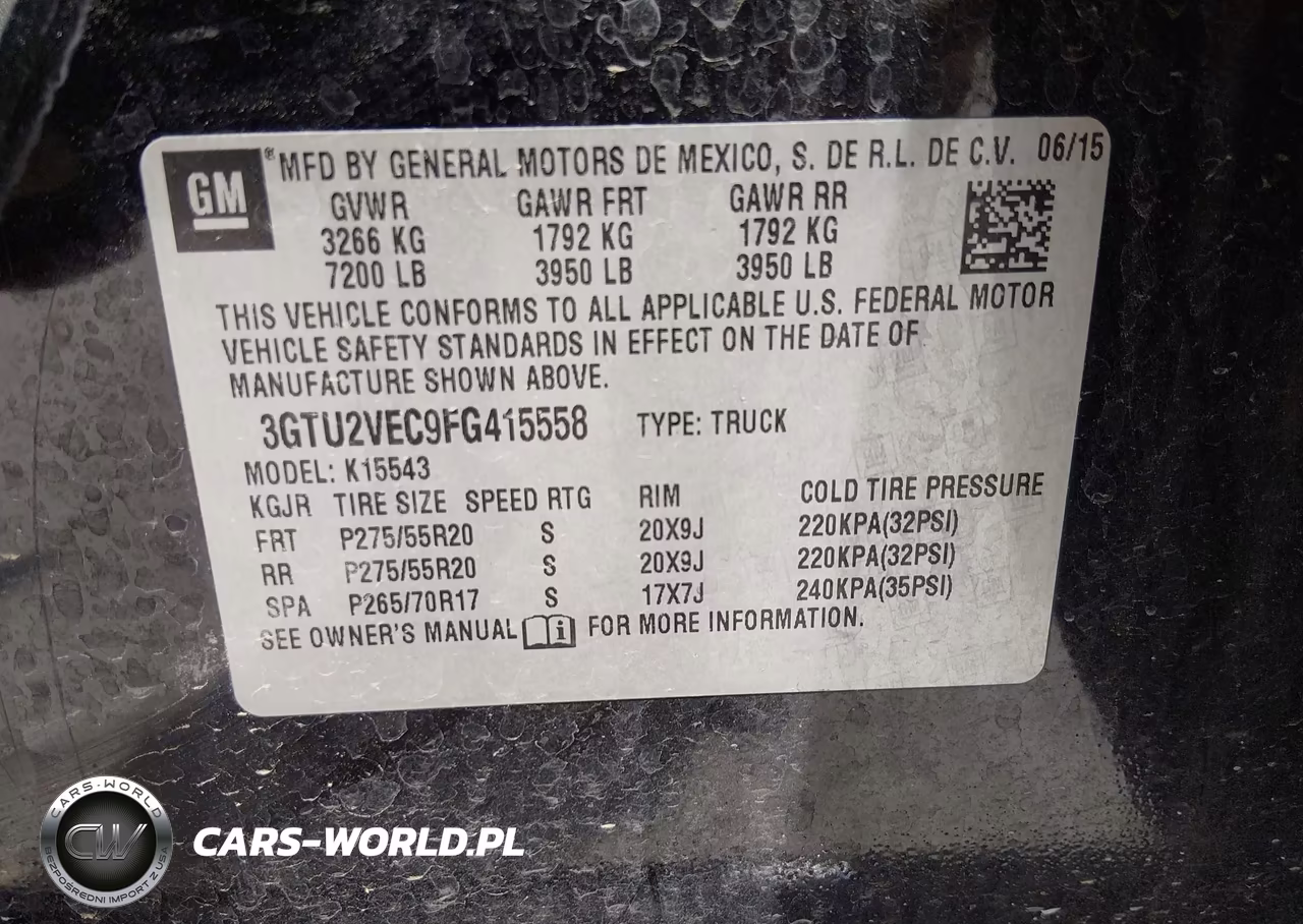 2015 GMC Sierra 1500 Slt VIN:3GTU2VEC9FG415558 - 9