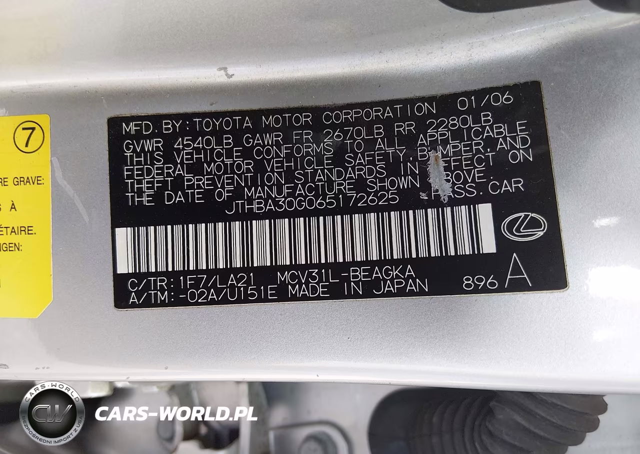 2006 Lexus Es 330 VIN:JTHBA30G065172625 - 9