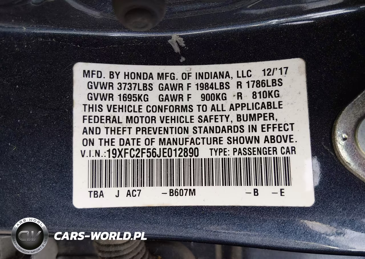 2018 Honda Civic Lx VIN:19XFC2F56JE012890 - 9