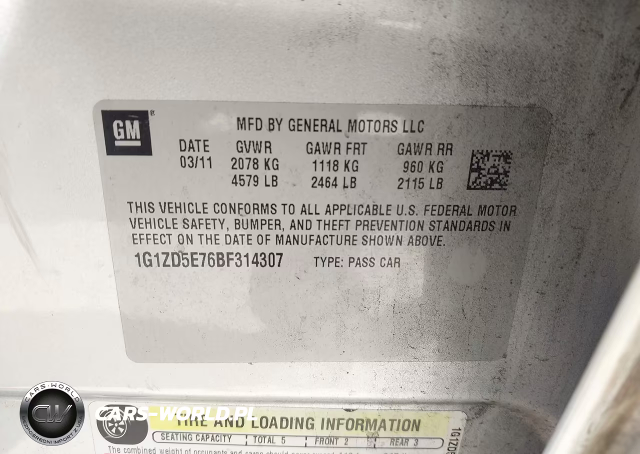 2011 Chevrolet Malibu 2Lt VIN:1G1ZD5E76BF314307 - 9