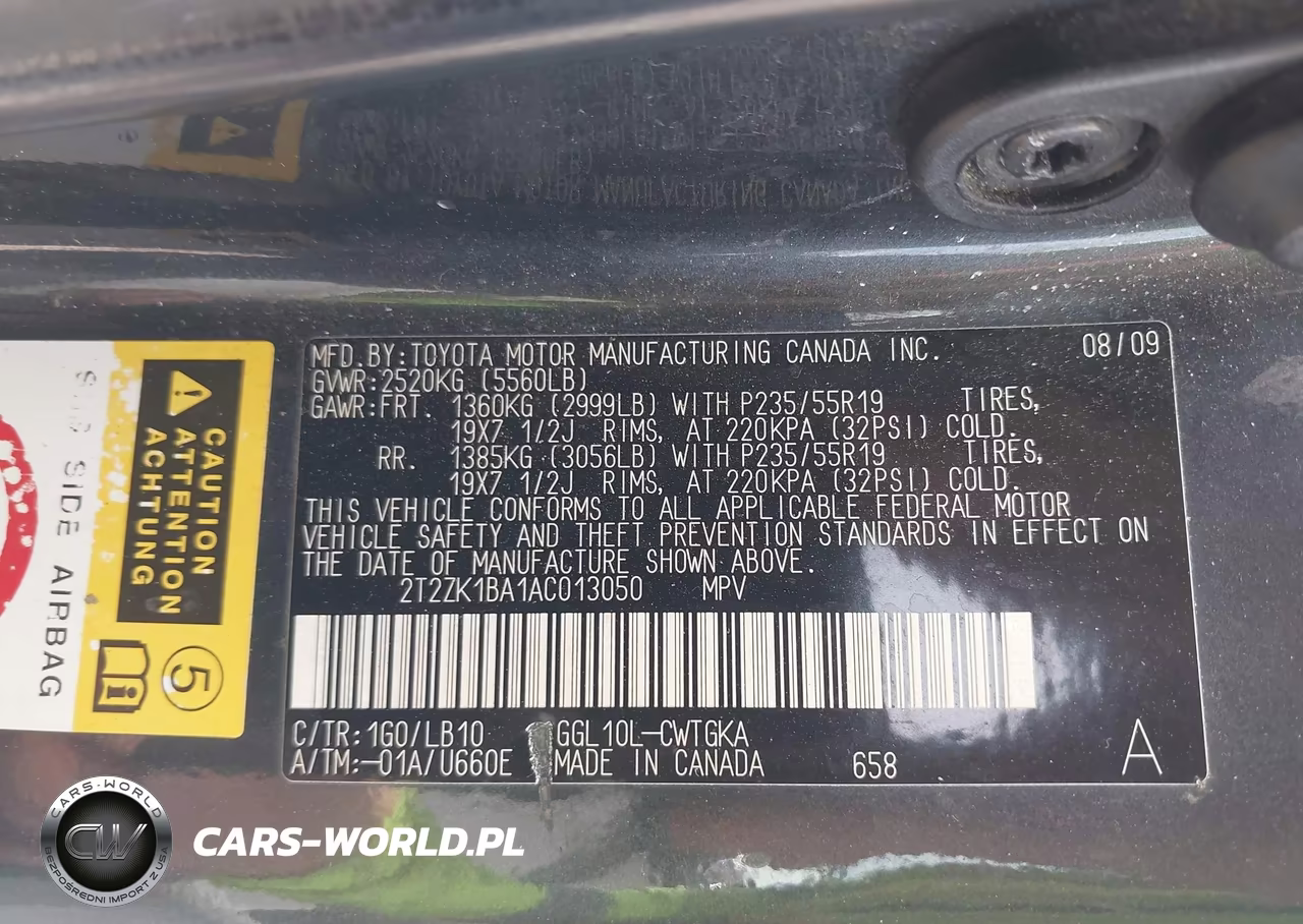 2010 Lexus Rx 350 VIN:2T2ZK1BA1AC013050 - 9