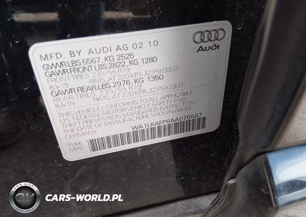 2010 Audi Q5 3.2 Premium VIN:WA1LKAFP8AA076587 - 9