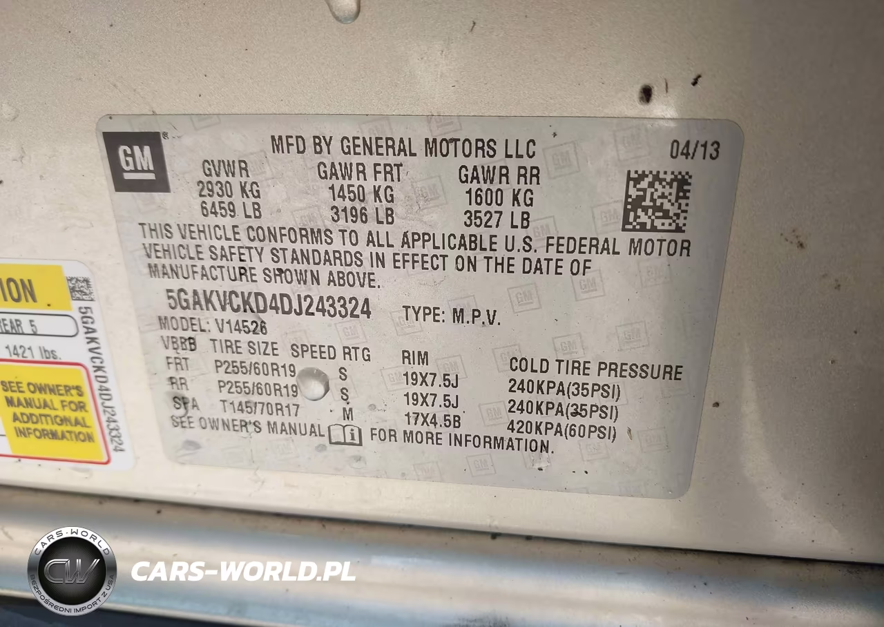 2013 Buick Enclave Leather VIN:5GAKVCKD4DJ243324 - 9