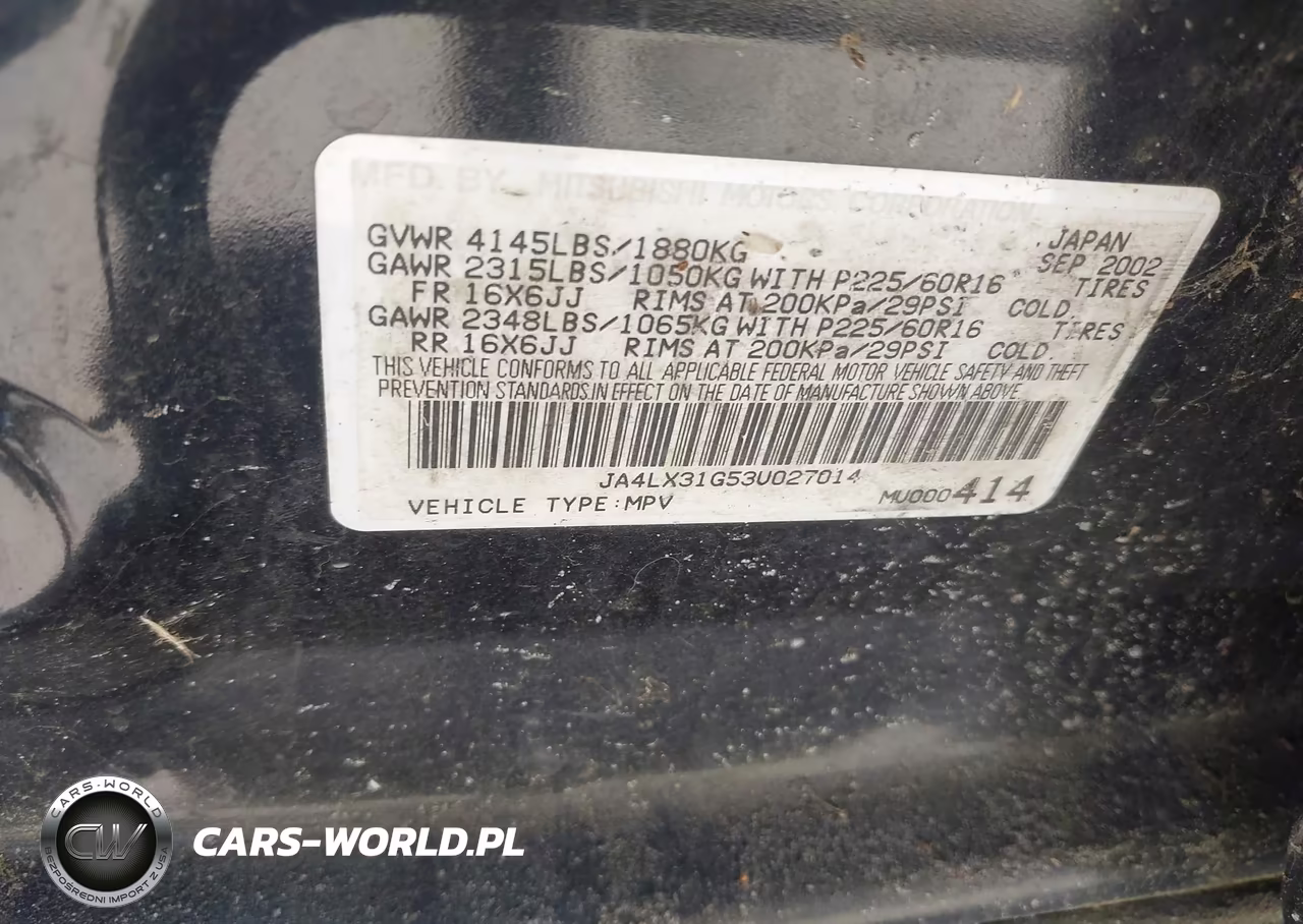 2003 Mitsubishi Outlander Ls VIN:JA4LX31G53U027014 - 9