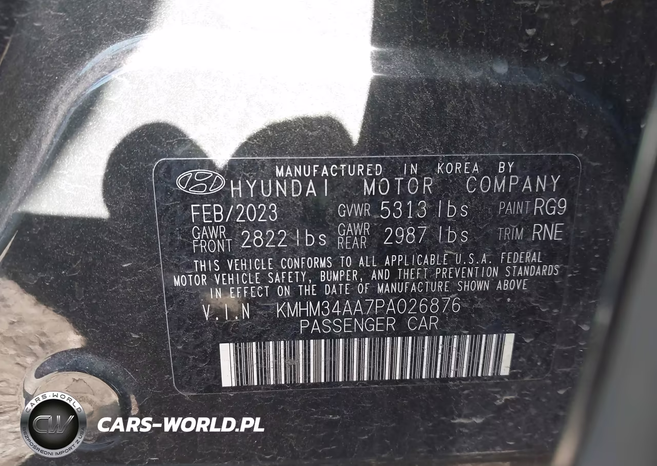 2023 Hyundai Ioniq 6 Sel VIN:KMHM34AA7PA026876 - 9