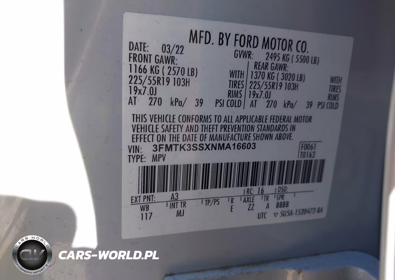 2022 Ford Mustang Mach-E Premium VIN:3FMTK3SSXNMA16603 - 9