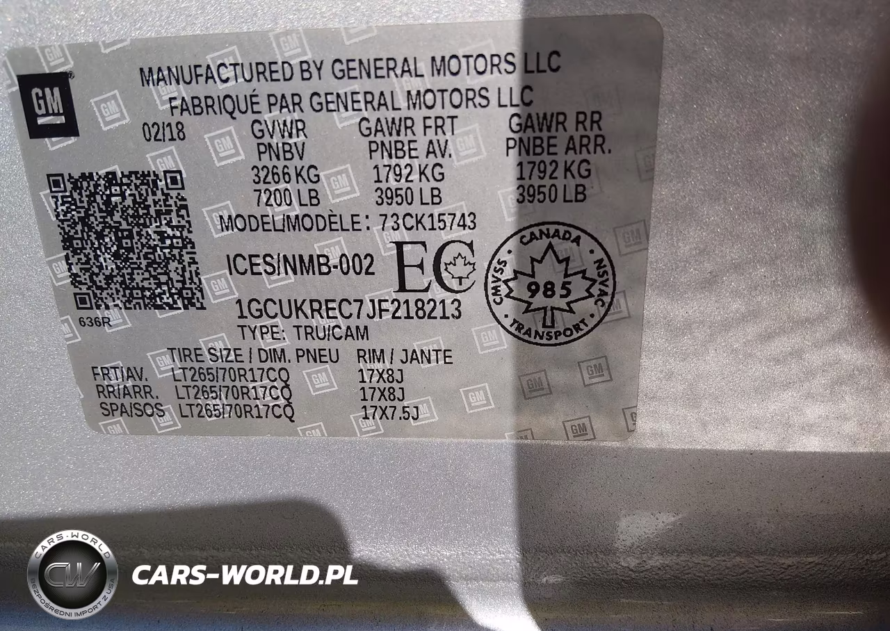2018 Chevrolet Silverado 1500 1Lt VIN:1GCUKREC7JF218213 - 9
