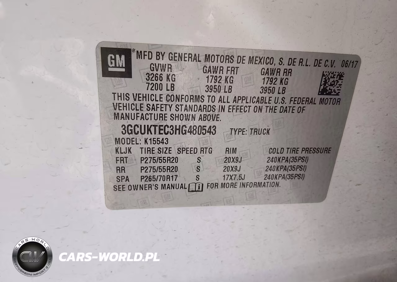 2017 Chevrolet Silverado 1500 High Country VIN:3GCUKTEC3HG480543 - 9