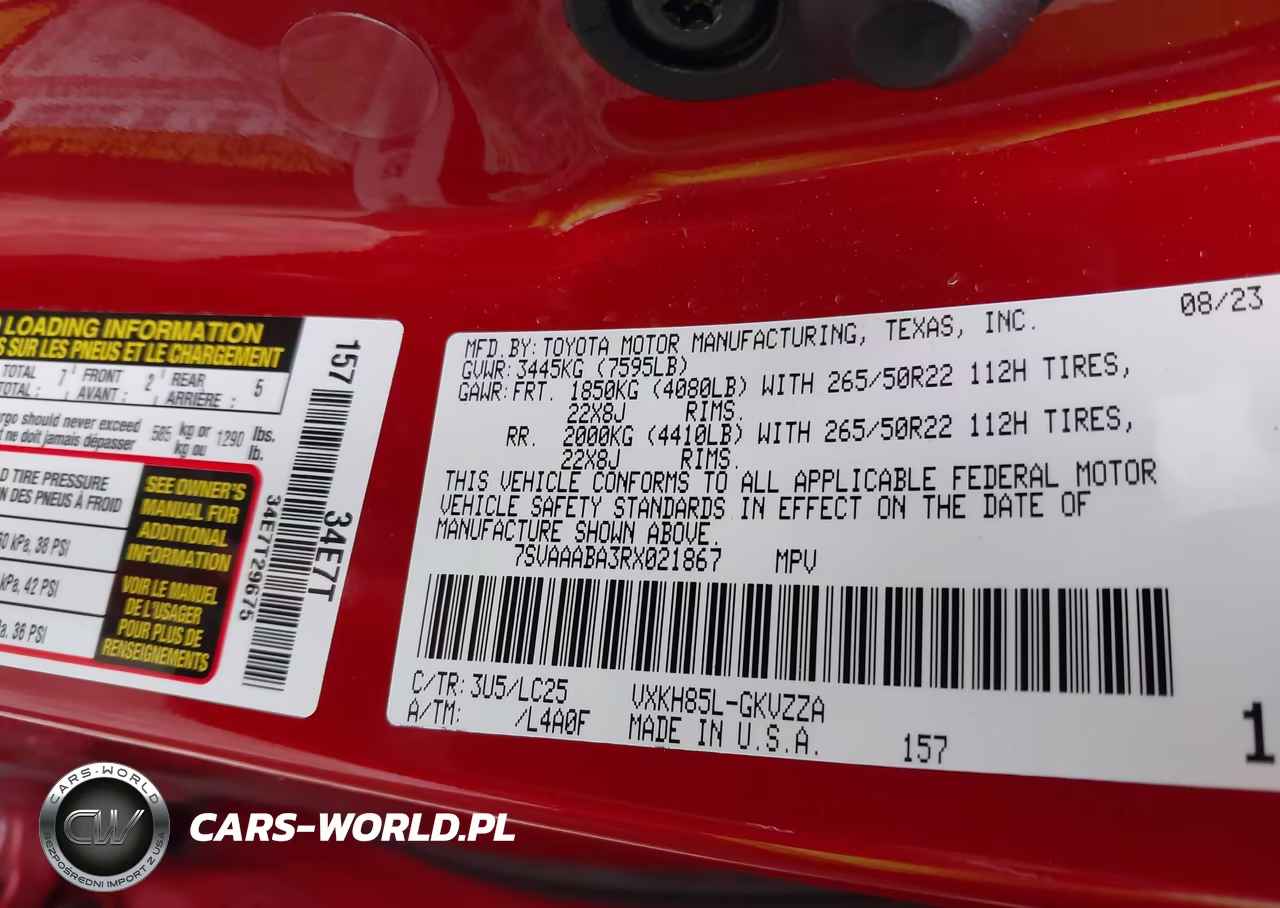 2024 Toyota Sequoia Capstone VIN:7SVAAABA3RX021867 - 9