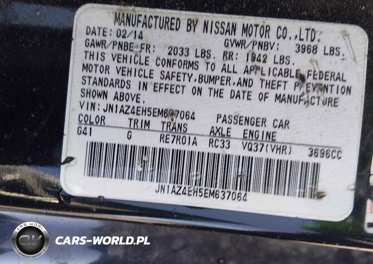 2014 Nissan 370Z VIN:JN1AZ4EH5EM637064 - 9