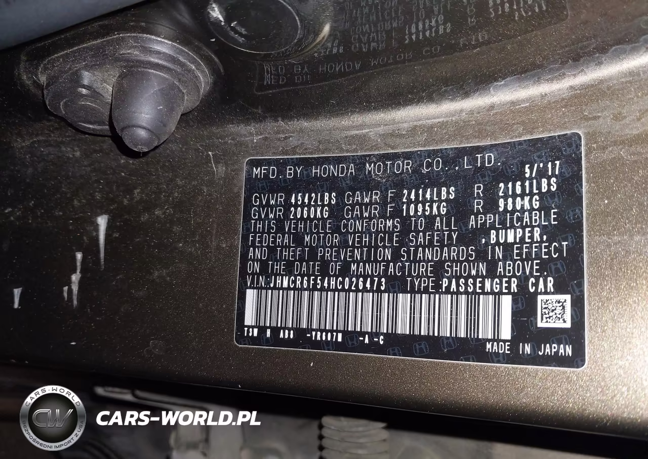 2017 Honda Accord Hybrid Ex-L VIN:JHMCR6F54HC026473 - 9