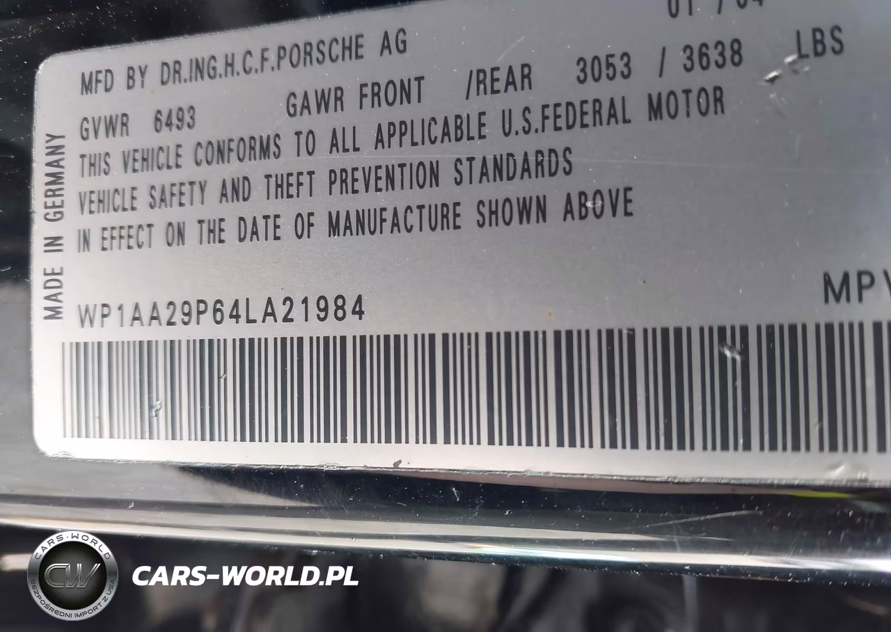 2004 Porsche Cayenne V6 VIN:WP1AA29P64LA21984 - 9