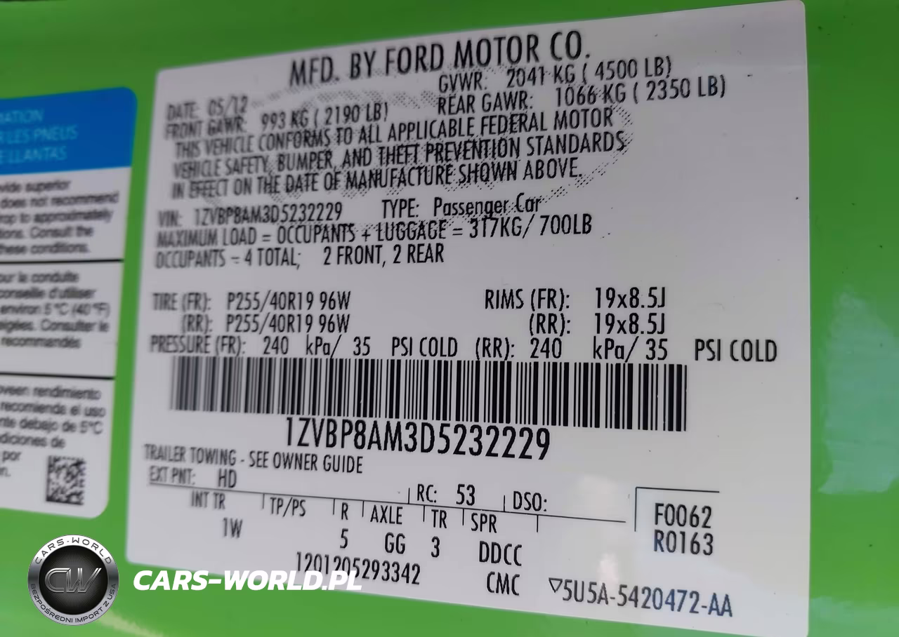 2013 Ford Mustang V6 VIN:1ZVBP8AM3D5232229 - 9