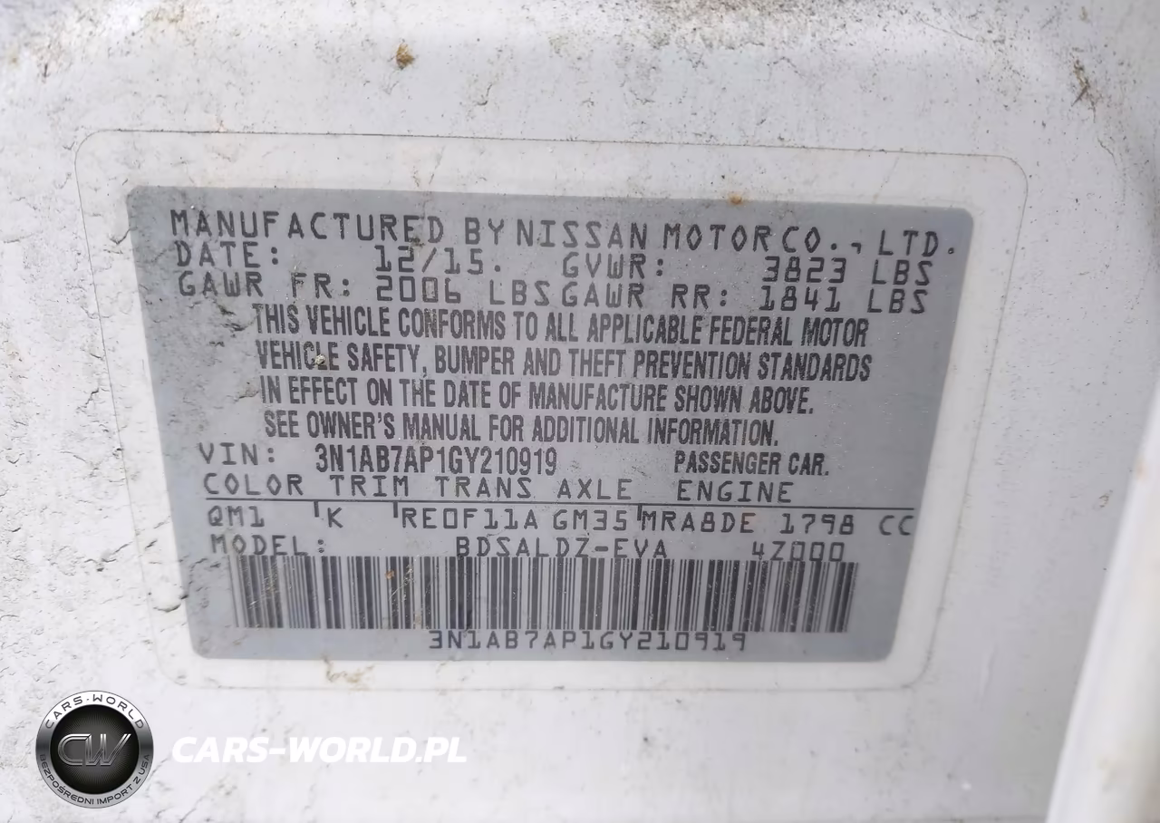 2016 Nissan Sentra Sv VIN:3N1AB7AP1GY210919 - 9