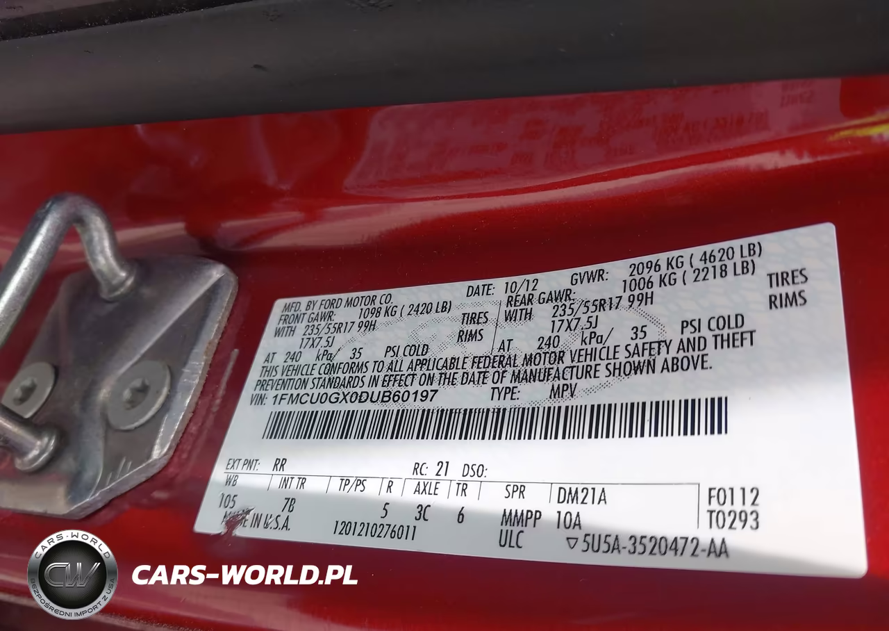 2013 Ford Escape Se VIN:1FMCU0GX0DUB60197 - 9