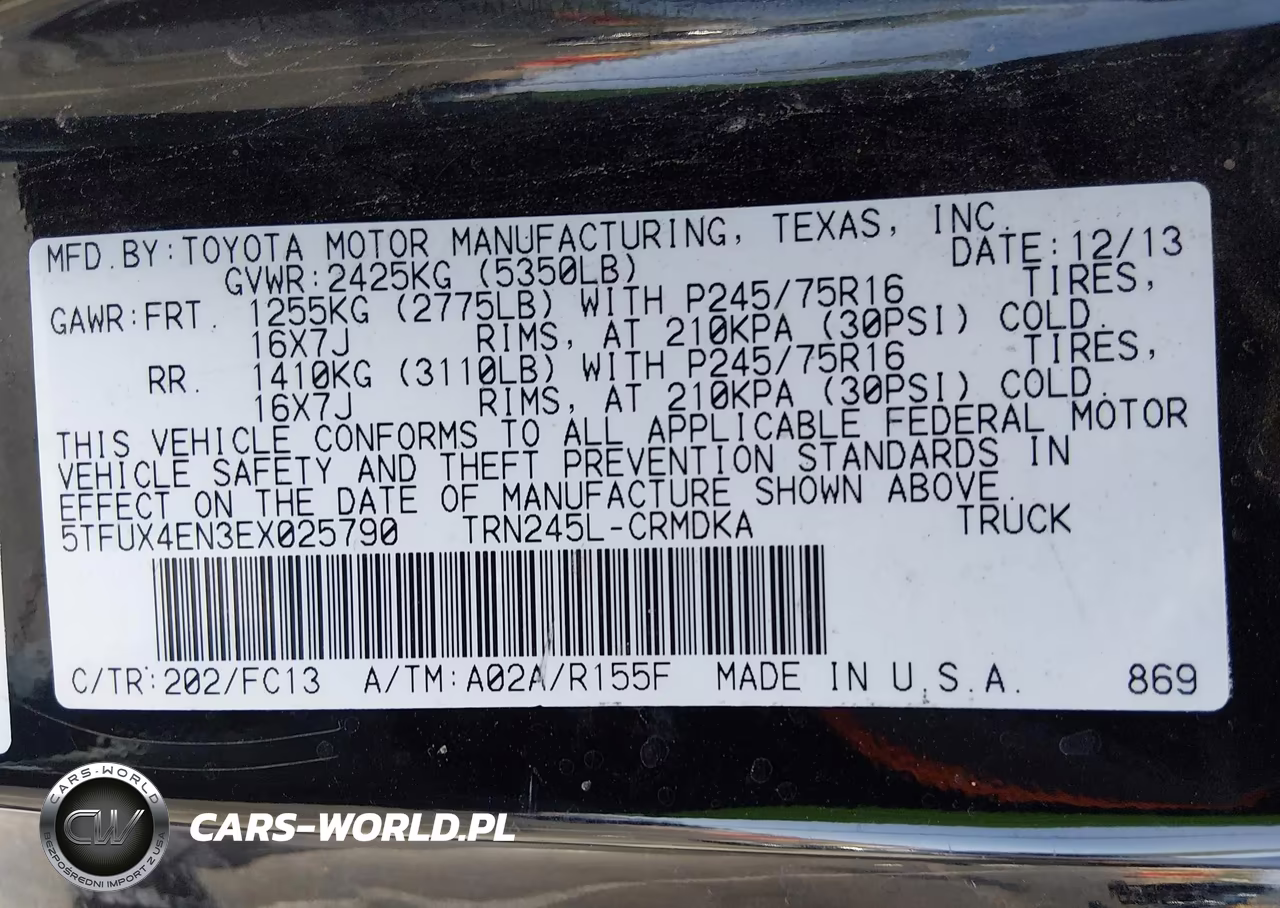 2014 Toyota Tacoma VIN:5TFUX4EN3EX025790 - 9