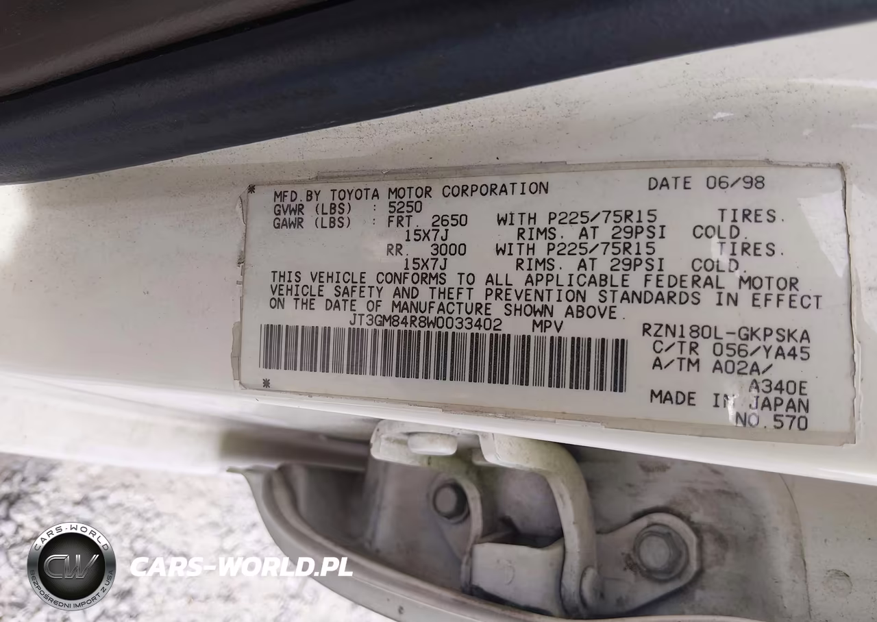1998 Toyota 4Runner VIN:JT3GM84R8W0033402 - 9