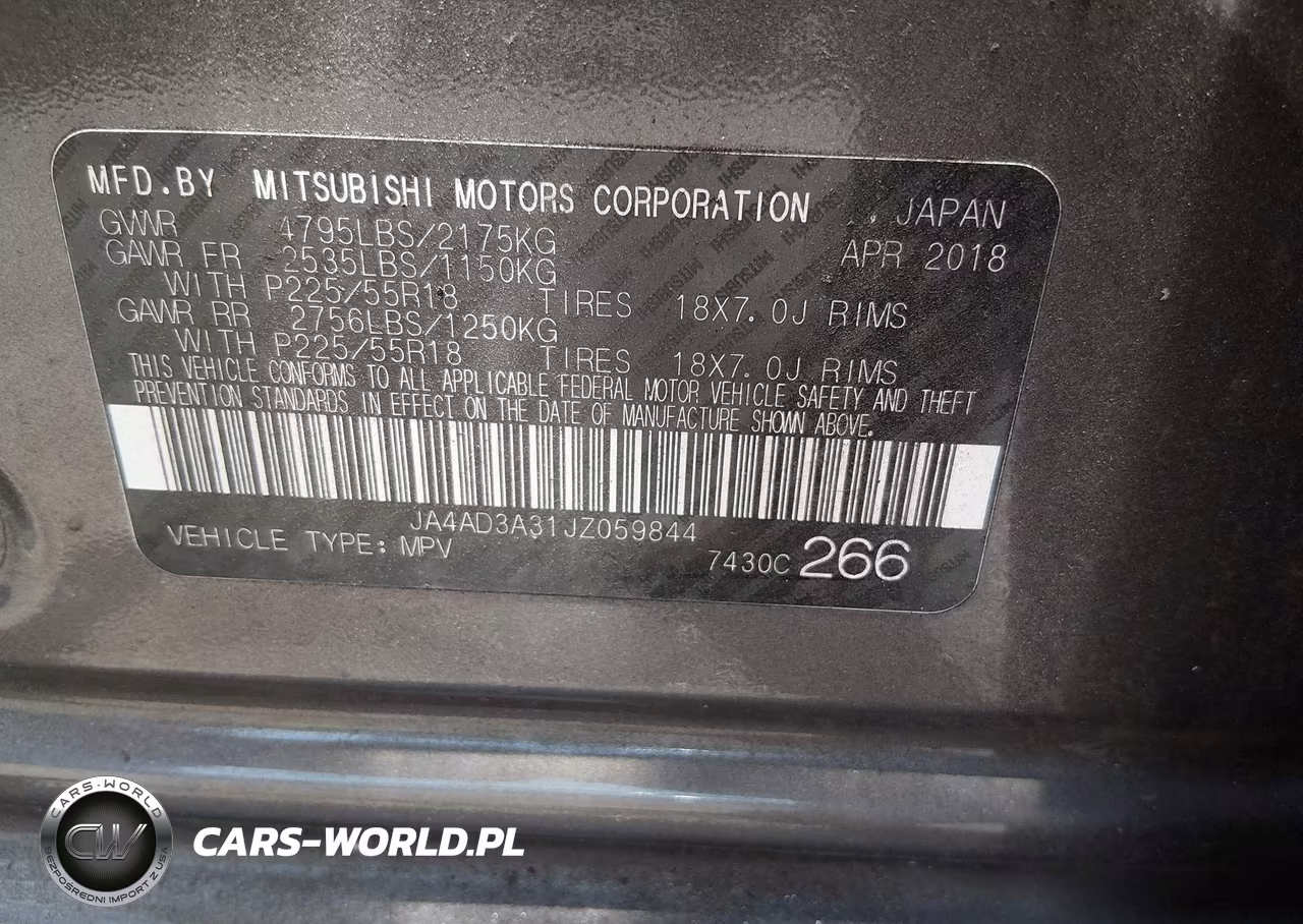 2018 Mitsubishi Outlander Le VIN:JA4AD3A31JZ059844 - 9