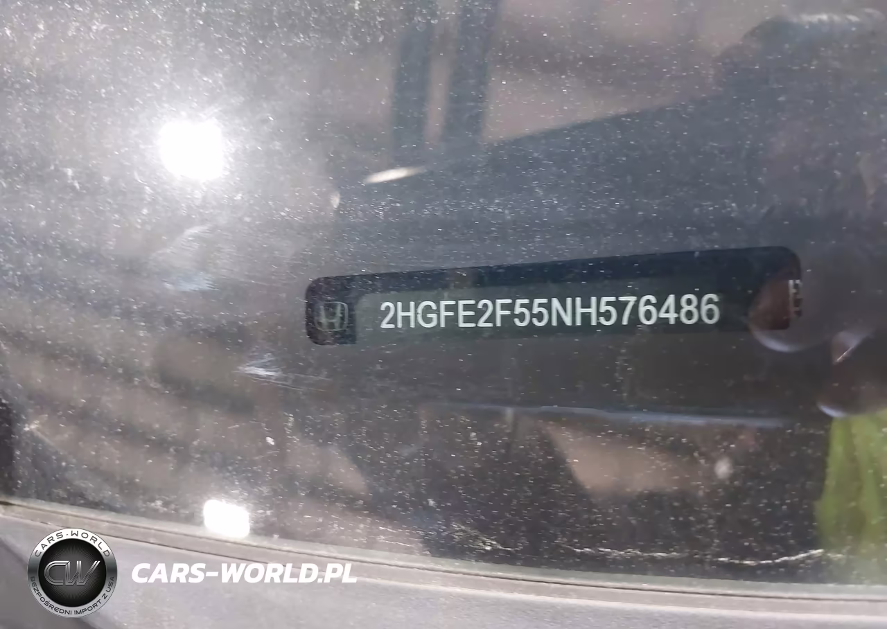 2022 Honda Civic Sport VIN:2HGFE2F55NH576486 - 17