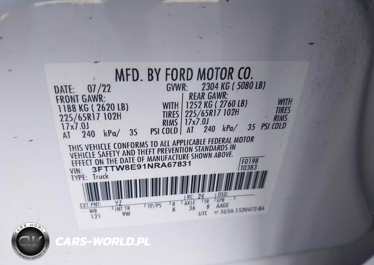 2022 Ford Maverick Xl VIN:3FTTW8E91NRA67831 - 9
