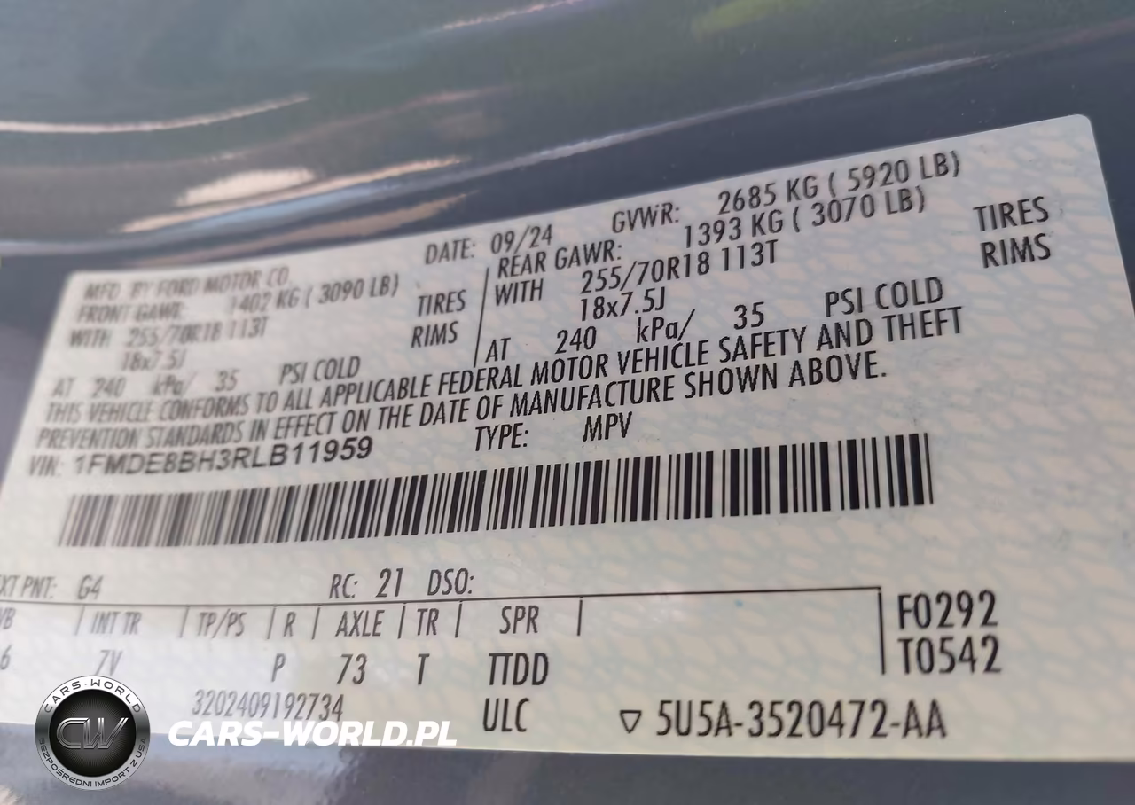 2024 Ford Bronco Outer Banks VIN:1FMDE8BH3RLB11959 - 9