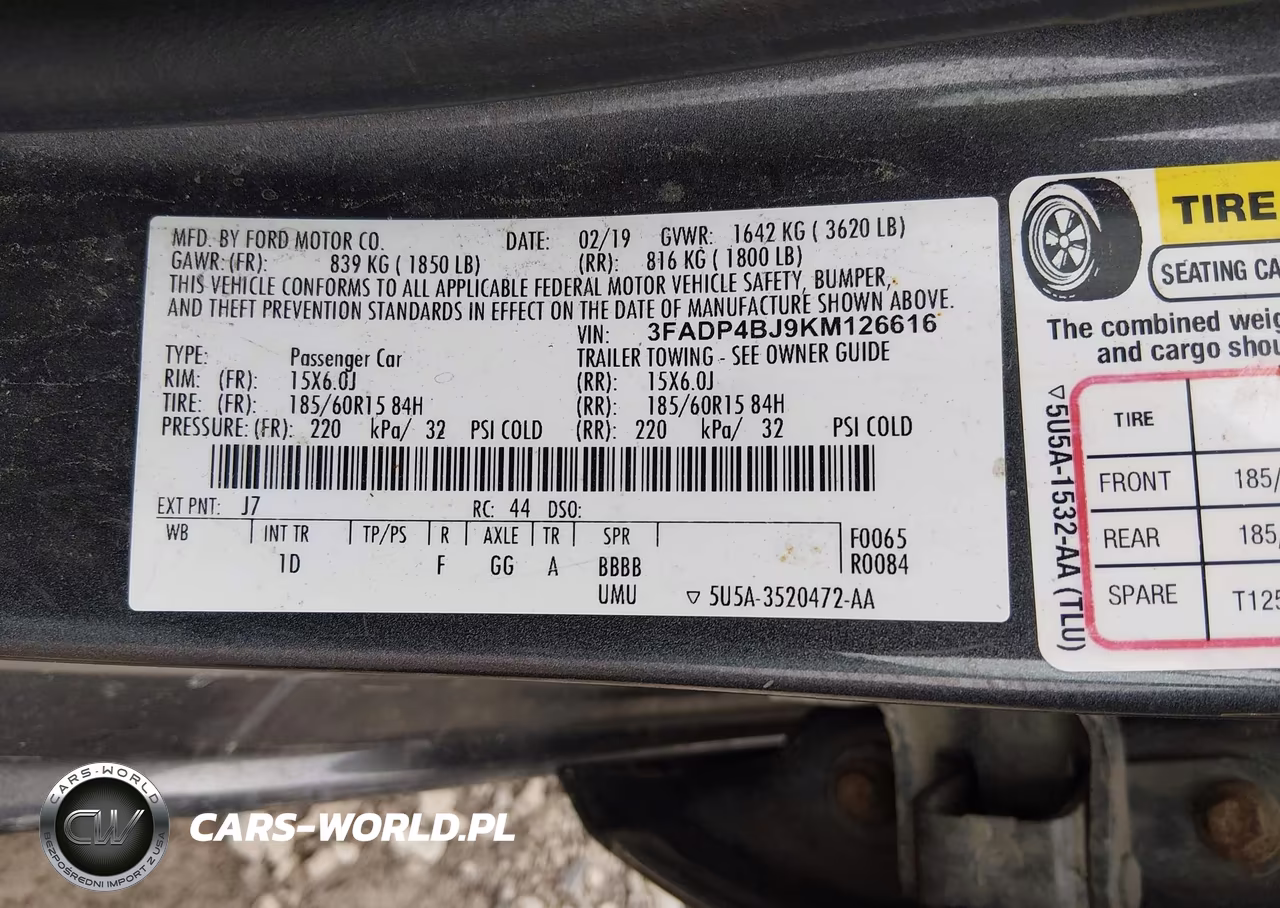 2019 Ford Fiesta Se VIN:3FADP4BJ9KM126616 - 9