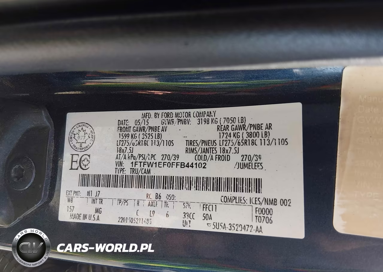 2015 Ford F-150 Xlt VIN:1FTFW1EF0FFB44102 - 9