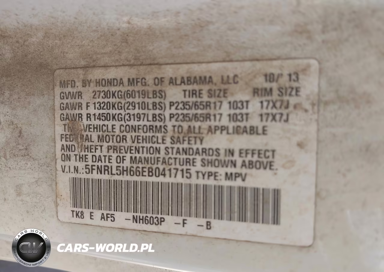 2014 Honda Odyssey Ex-L VIN:5FNRL5H66EB041715 - 9