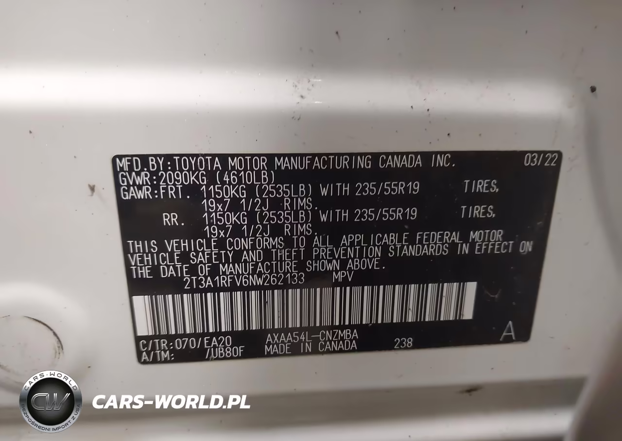 2022 Toyota Rav4 Xle Premium VIN:2T3A1RFV6NW262133 - 9