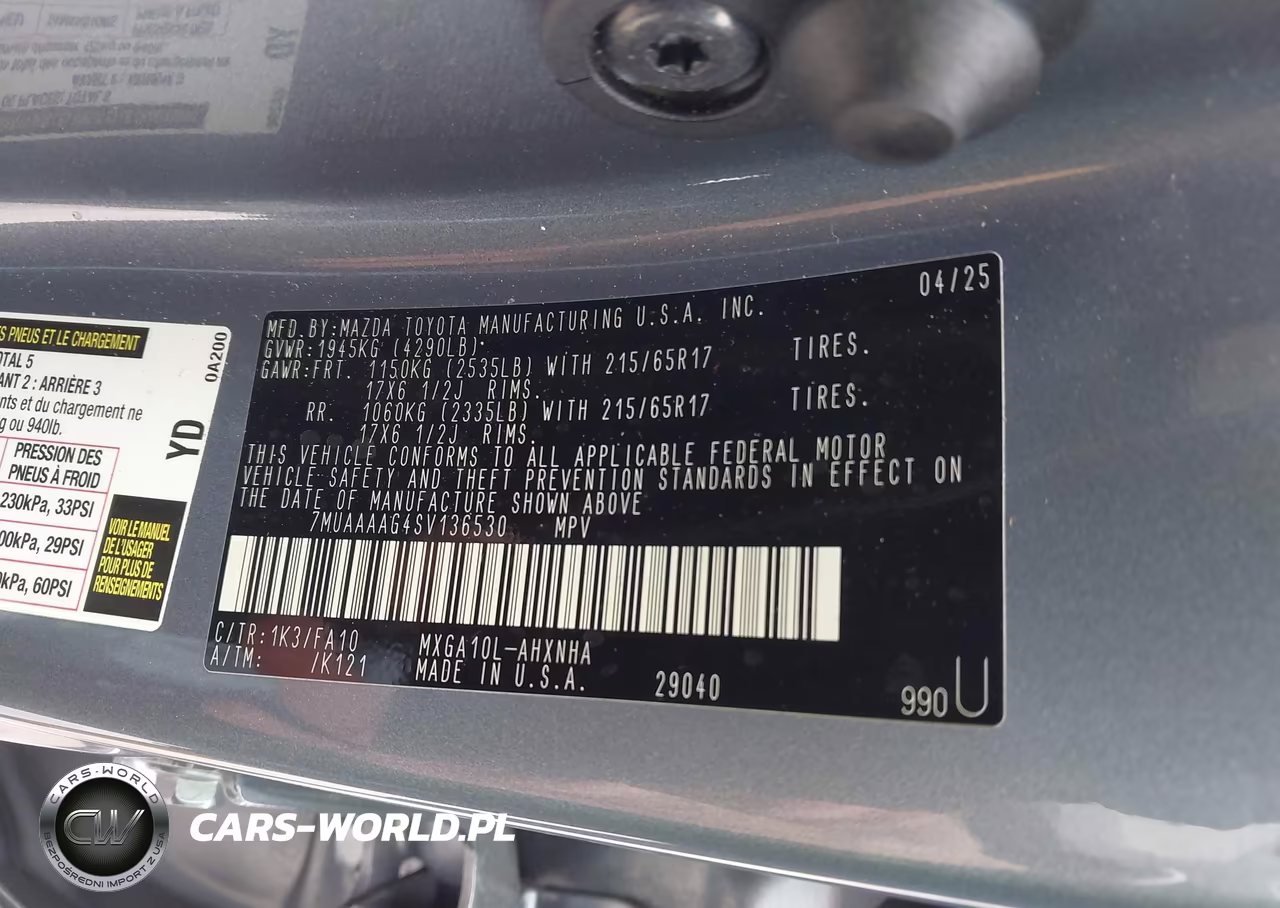 2025 Toyota Corolla Cross L VIN:7MUAAAAG4SV136530 - 9