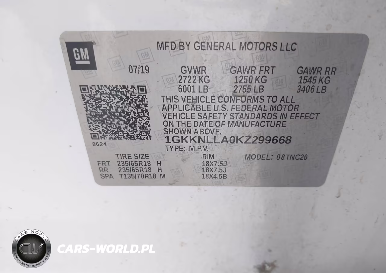2019 GMC Acadia Sle-2 VIN:1GKKNLLA0KZ299668 - 9