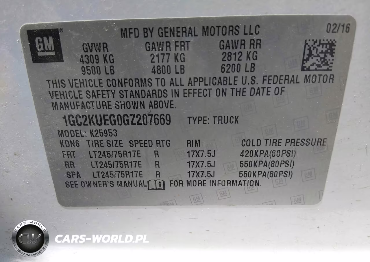 2016 Chevrolet Silverado 2500Hd Wt VIN:1GC2KUEG0GZ207669 - 9
