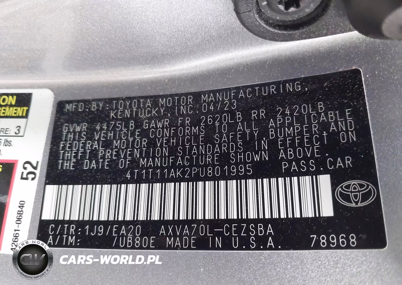 2023 Toyota Camry Se VIN:4T1T11AK2PU801995 - 9