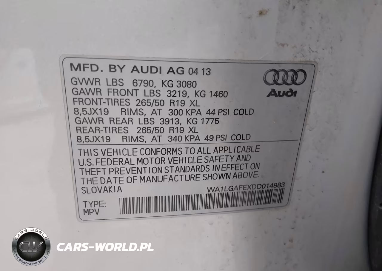 2013 Audi Q7 3.0T Premium VIN:WA1LGAFEXDD014983 - 9
