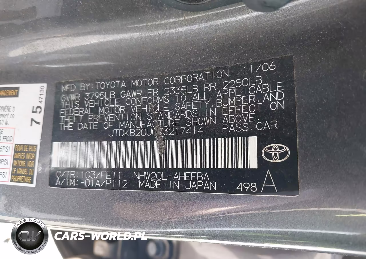2007 Toyota Prius VIN:JTDKB20U073217414 - 9