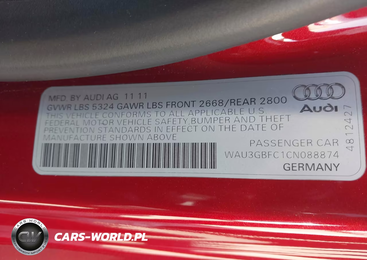 2012 Audi A7 Premium VIN:WAU3GBFC1CN088874 - 9