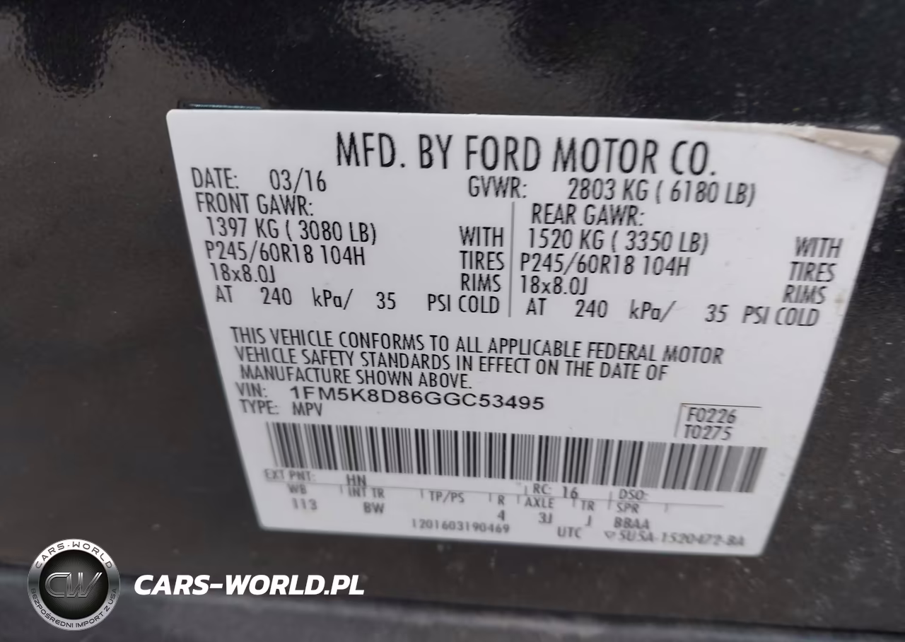 2016 Ford Explorer Xlt VIN:1FM5K8D86GGC53495 - 9