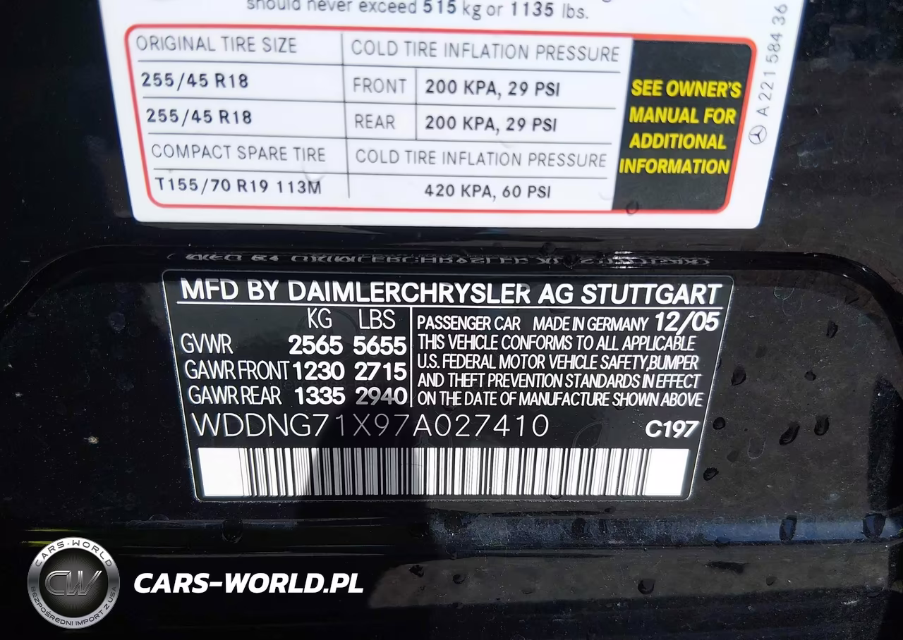 2007 Mercedes-Benz S 550 VIN:WDDNG71X97A027410 - 9