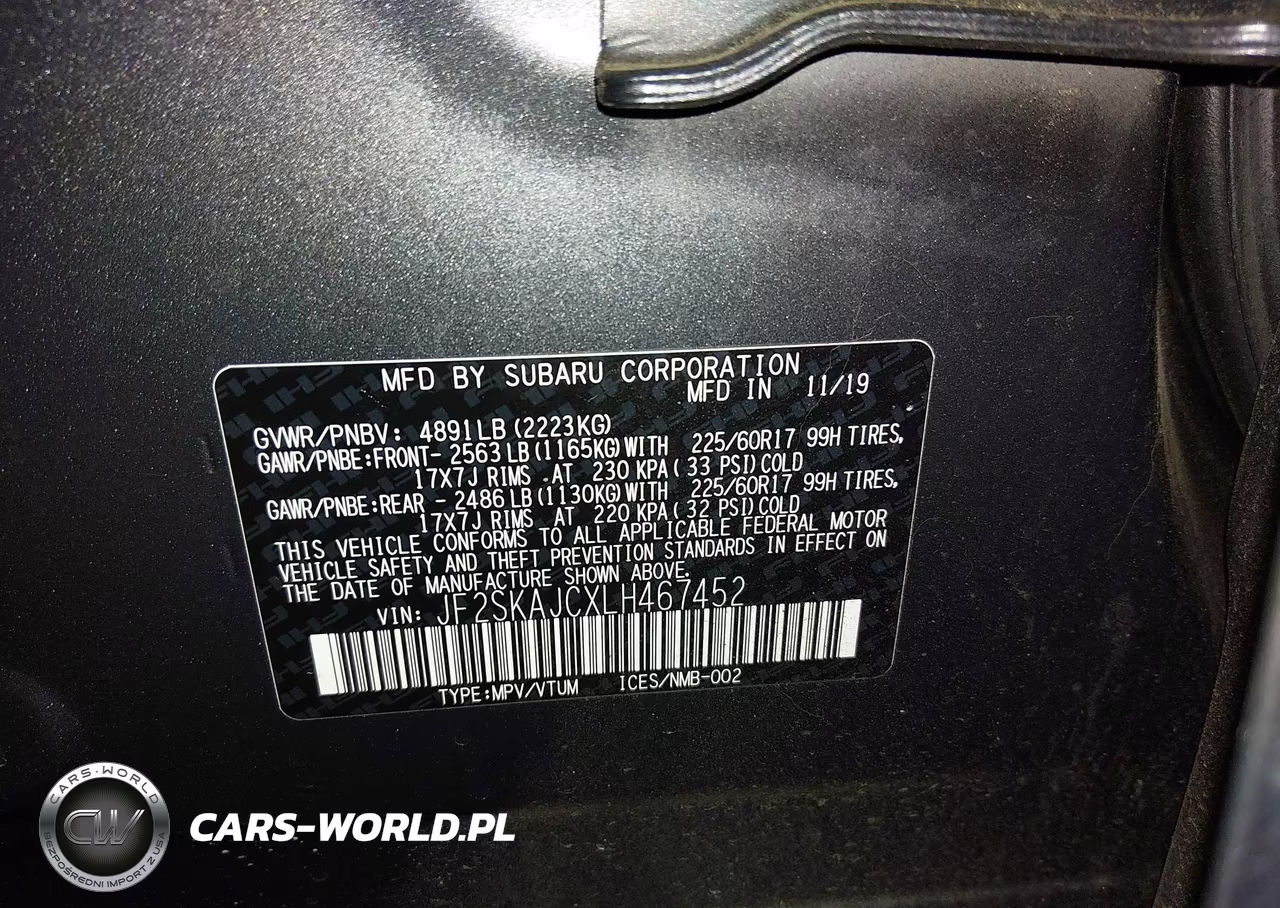 2020 Subaru Forester Premium VIN:JF2SKAJCXLH467452 - 9