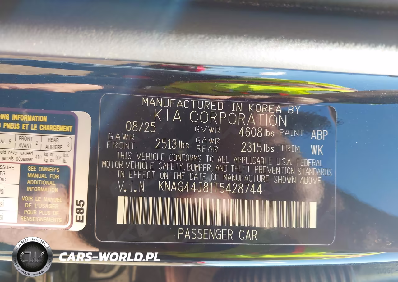 2026 Kia K5 Gt VIN:KNAG44J81T5428744 - 9