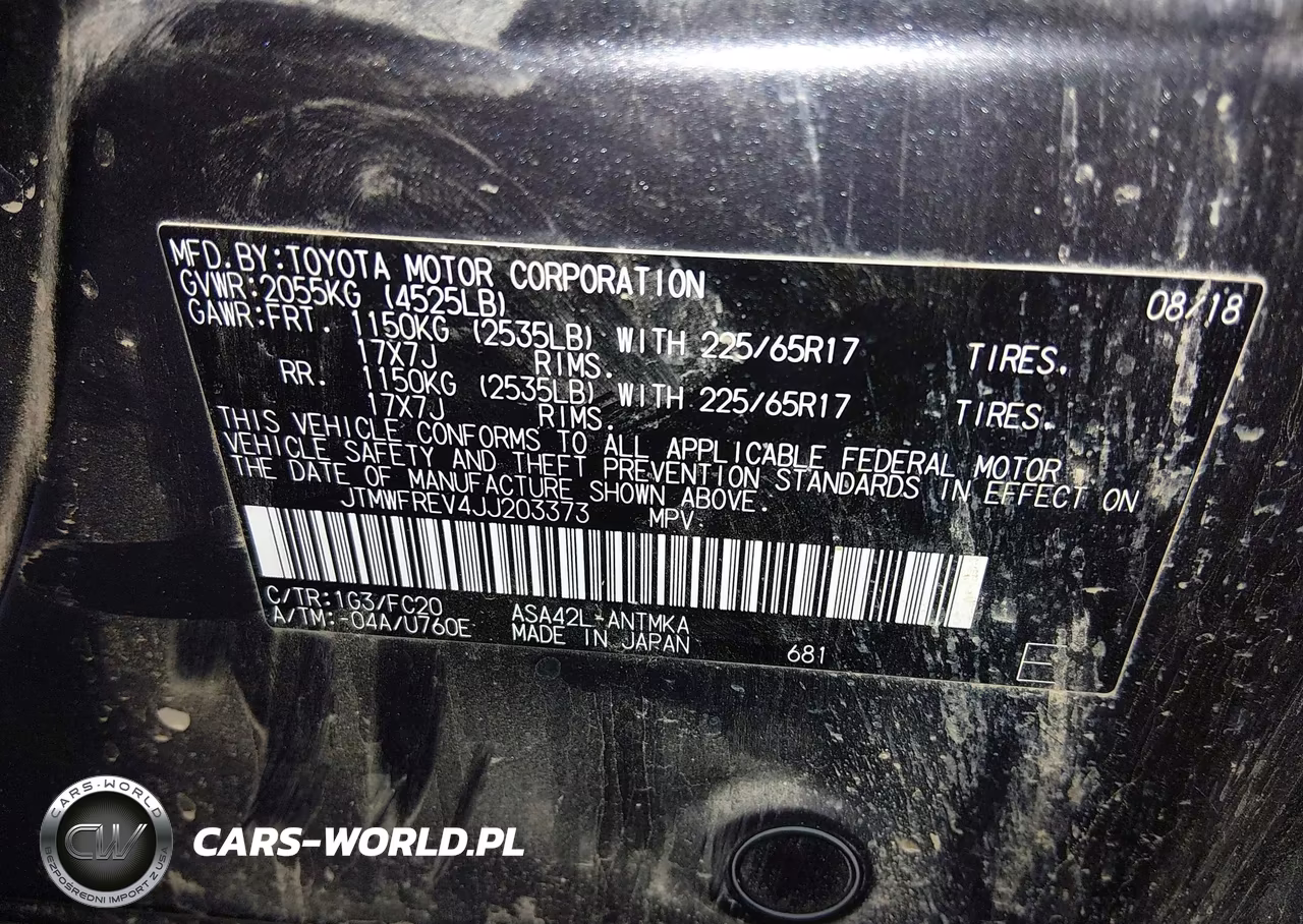 2018 Toyota Rav4 Xle VIN:JTMWFREV4JJ203373 - 9