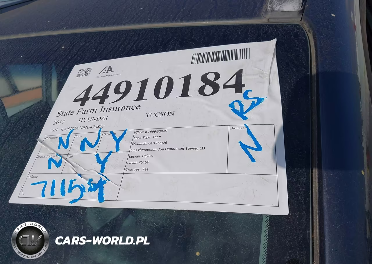 2017 Hyundai Tucson Sport VIN:KM8J33A20HU428857 - 17