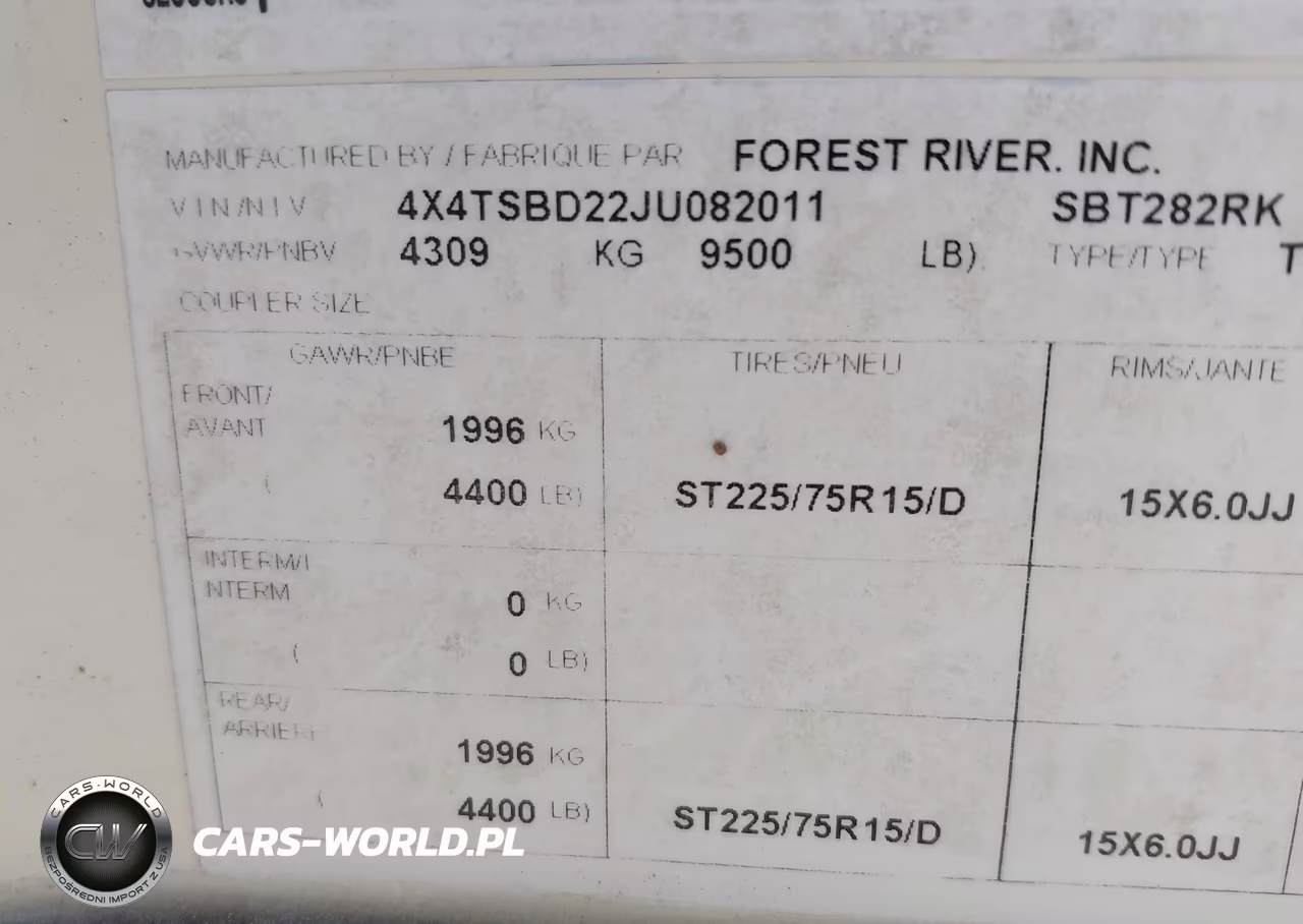 2018 Forest River Other VIN:4X4TSBD22JU082011 - 9