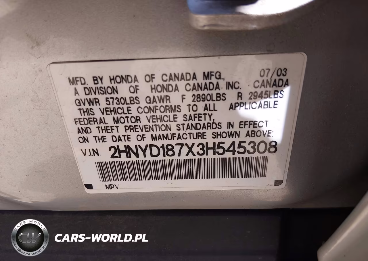 2003 Acura Mdx VIN:2HNYD187X3H545308 - 9