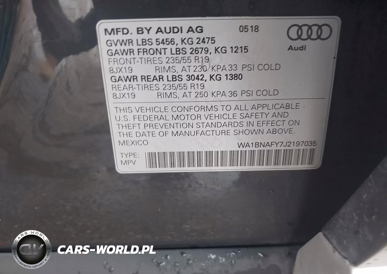 2018 Audi Q5 VIN:WA1BNAFY7J2197035 - 9