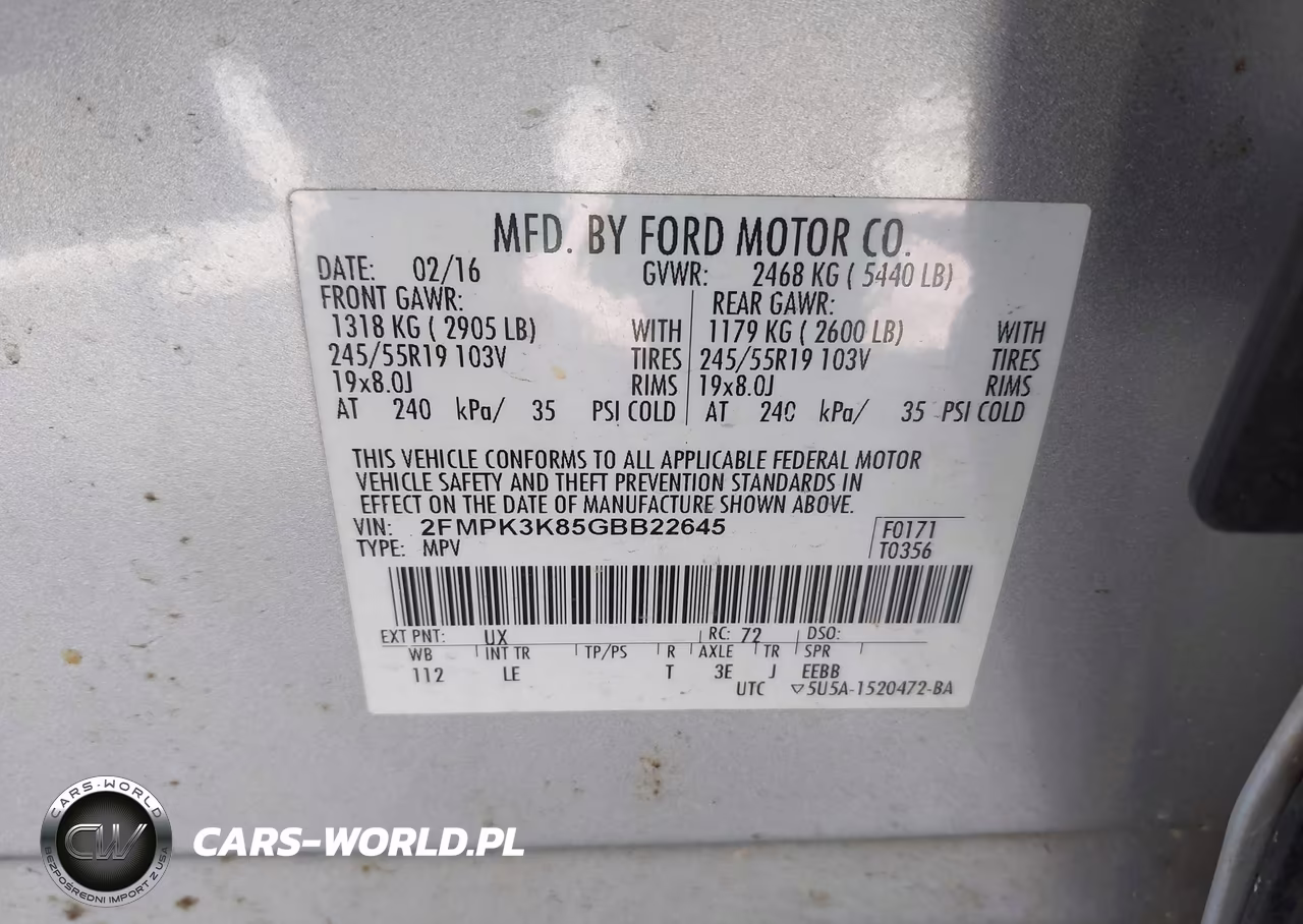 2016 Ford Edge Titanium VIN:2FMPK3K85GBB22645 - 9