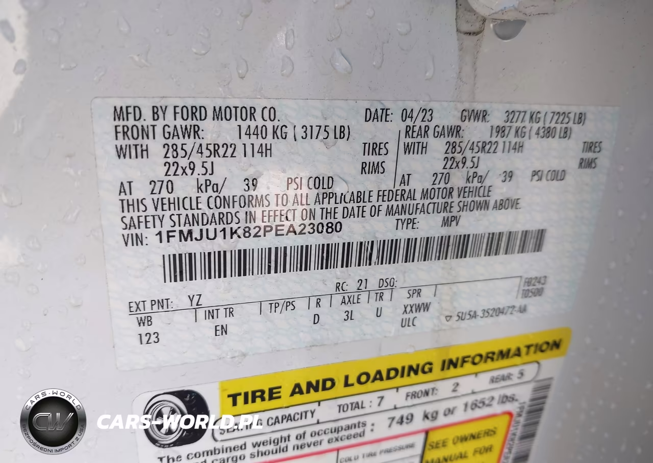2023 Ford Expedition Limited VIN:1FMJU1K82PEA23080 - 9