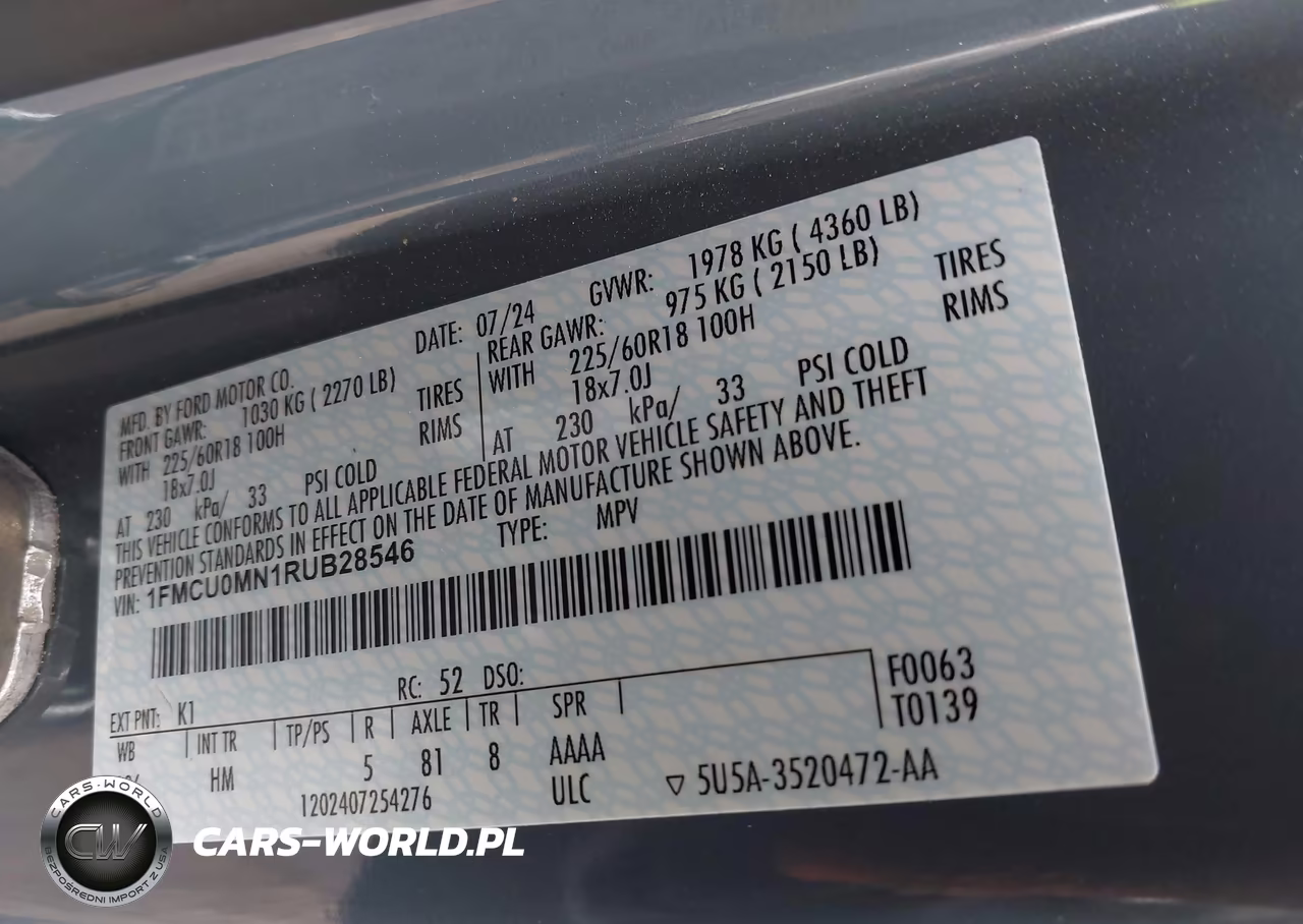 2024 Ford Escape St-Line VIN:1FMCU0MN1RUB28546 - 9